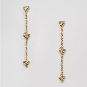 Gorjana Gold Plated Arrow Drop Earrings